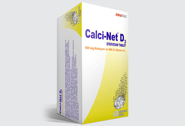 CALCI-NET D3 600 MG / 400 IU EFERVESAN TABLET, 60 ADET