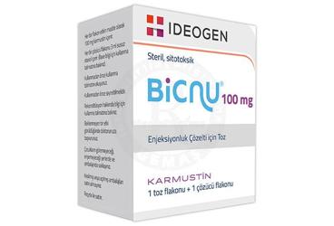 BİCNU 100 MG ENJEKSİYONLUK ÇÖZELTİ İÇİN TOZ İÇEREN FLAKON VE ÇÖZÜCÜSÜ, 1 ADET TOZ FLAKON, 1 ADET ÇÖZÜCÜ