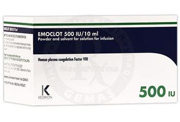 EMOCLOT 500 IU/10 ML İNFÜZYONLUK ÇÖZELTİ HAZIRLAMAK İÇİN TOZ VE ÇÖZÜCÜ, 1 ADET