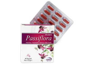 MIRADERM PASSIFLORA VALERIAN, VITAMINLER TAKVIYE EDICI GIDA 30 kapsül