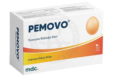 PEMOVO YUMURTA KABUGU ZARI TAKVIYE EDICI GIDA 30 tablet
