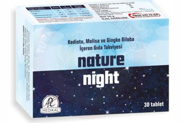 NATURENIGHT KEDIOTU, MELUSA VE GINGKO BILOBA ICEREN TAKVIYE EDICI GIDA 30 tablet