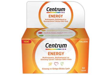CENTRUM ENERGY MULTIVITAMIN, MULTIMINERAL VE GINSENG ICEREN TAKVIYE EDICI GIDA TABLET 30 tablet
