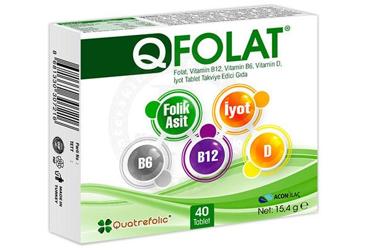 QFOLAT FOLAT, VITAMIN B12, VITAMIN B6,VITAMIN D, IYOT TABLET 40 tablet