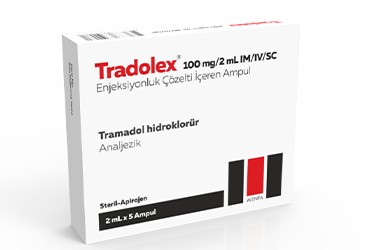 TRADOLEX 100 MG/2 ML IM/IV/SC ENJEKSIYONLUK COZELTI, 5 AMPUL