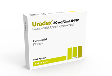 URADEX 20 MG/2 ML IM/IV ENJEKSİYONLUK ÇÖZELTİ, 5 AMPUL