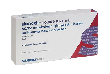 BINOCRIT 10000 IU/1 ML SC/IV ENJEKSİYON İÇİN ÇÖZELTİ İÇEREN KULLANIMA HAZIR ENJEKTÖR, 6 ADET