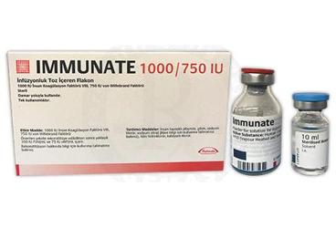IMMUNATE 1000 IU/750 IU IV INFUZYONLUK TOZ ICEREN FLAKON, 1 ADET