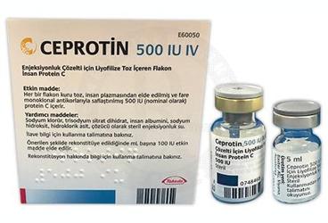 CEPROTIN 500 IU IV ENJEKSİYONLUK ÇÖZELTİ İÇİN LİYOFİLİZE TOZ İÇEREN FLAKON