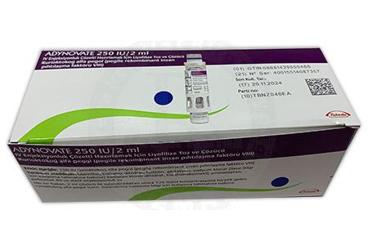 ADYNOVATE 250 IU/2 ML IV ENJEKSİYONLUK ÇÖZELTİ HAZIRLAMAK İÇİN LİYOFİLİZE TOZ VE ÇÖZÜCÜ, 1 ADET FLAKON+ 1 ADET ÇÖZÜCÜ İÇEREN FLAKON