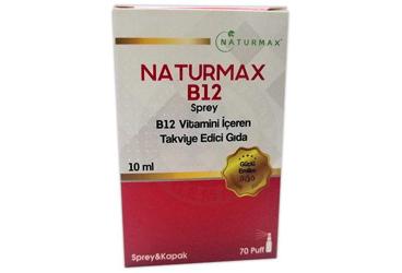 NATURMAX B12 SPREY B12 VITAMINI ICEREN TAKVIYE EDICI GIDA 10 ml şişe