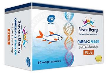 SEVEN BERRY OMEGA-3 FISH OIL PLUS BALIK YAGI ICEREN TAKVIYE EDICI GIDA 50 kapsül/blister