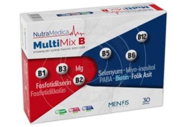 NUTRAMEDICA MULTIMIX B VITAMINLERI ICEREN TAKVIYE EDICI GIDA 30 kapsül