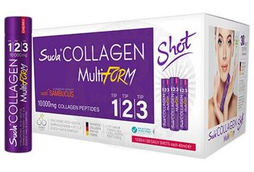 SUDA COLLAGEN MULTIFORM SAMBUCUS TAKVIYE EDICI GIDA 30x40 ml şişe