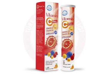 ACVISON VITAMIN C MAX TAKVIYE EDICI GIDA EFERVESAN TABLET 20 tablet