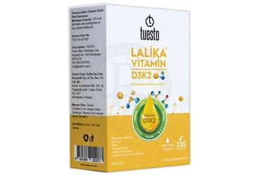 LALIKA VITAMIN D3K2 DAMLA VITAMIN D3, VITAMIN K2 ICEREN TAKVIYE EDICI GIDA 20 ml şişe