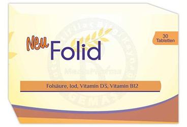 NEUFOLID FOLIK ASIT IYOT VITAMIN D3 VITAMIN B12 ICEREN TABLET 30 tablet