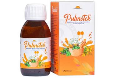 PULMOTEK SURUP KEKIK, SINIRLIOT, MURVER, FESLEGEN EKSTRESI ICEREN SIVI TAKVIYE EDICI GIDA 100 ml şişe