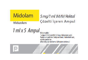 MIDOLAM 5MG/1ML IM/IV/REKTAL ÇÖZELTI IÇEREN AMPUL