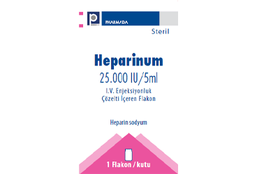 HEPARINUM 25.000 IU/5 ML IV ENJEKSIYONLUK ÇÖZELTI IÇEREN FLAKON, 10 FLAKON