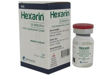 HEXARİN 25.000 IU/5 ML IV/SC ENJEKSİYONLUK ÇÖZELTİ, 1 ADET