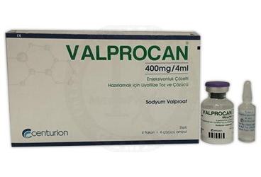 VALPROCAN 400 MG/4 ML ENJEKSİYONLUK ÇÖZELTİ HAZIRLAMAK İÇİN LİYOFİLİZE TOZ VE ÇÖZÜCÜ, 4 ADET FLAKON + 4 ADET ÇÖZÜCÜ AMPUL