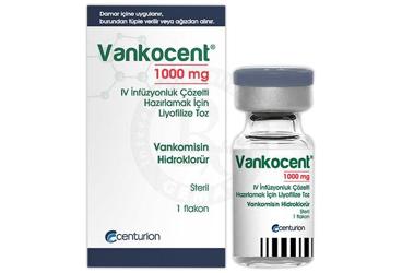 VANKOCENT 1000 MG IV İNFÜZYONLUK ÇÖZELTİ HAZIRLAMAK İÇİN LİYOFİLİZE TOZ , 1 ADET