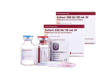 COFACT 500 IU/20 ML IV ENJEKSIYON IÇIN TOZ IÇEREN FLAKON, 1 ADET