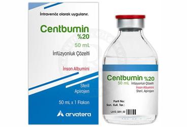 CENTBUMİN %20, 50 ML İNFÜZYONLUK ÇÖZELTİ, 1 ADET