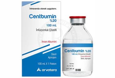 CENTBUMİN %20, 100 ML İNFÜZYONLUK ÇÖZELTİ, 1 ADET