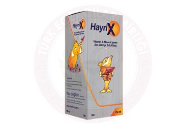HAYRIX VITAMIN VE MINERAL ICEREN SIVI TAKVIYE EDICI GIDA 150 ml şişe