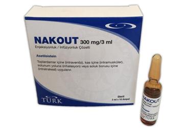 NAKOUT 300 MG/3 ML ENJEKSİYONLUK/İNFÜZYONLUK ÇÖZELTİ, 10 AMPUL