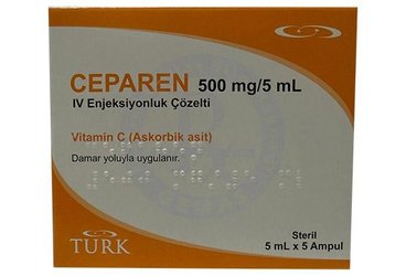 CEPAREN 500 MG/5 ML IV ENJEKSİYONLUK ÇÖZELTİ , 5 ADET