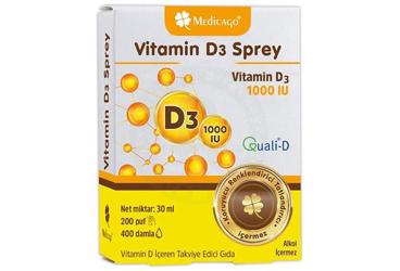 MEDICAGO VITAMIN D3 ICEREN TAKVIYE EDICI GIDA 1000 IU 30 ml şişe