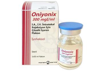 ONIYONIX 300 MGI/ML IA, IV. INTRATEKAL ENJEKSIYON IÇIN ÇÖZELTI IÇEREN FLAKON , 50 ML