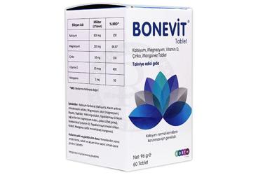 BONEVIT KALSIYUM, MAGNEZYUM, VITAMIN D, CINKO, MANGANEZ TABLET 60 tablet
