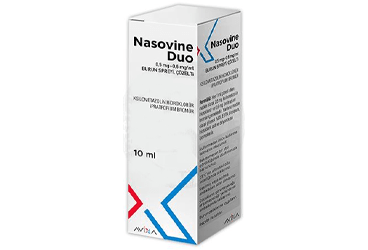 NASOVİNE DUO 0,5 MG + 0,6 MG/ML BURUN SPREYİ, ÇÖZELTİ, 1 ADET