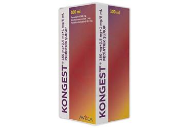 KONGEST 160 MG+2,5 MG+1 MG/5 ML PEDİATRİK ŞURUP, 100 ML
