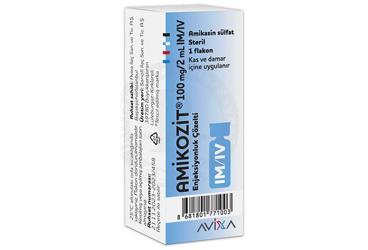 AMİKOZİT 100 MG/2 ML IM/IV ENJEKSİYONLUK ÇÖZELTİ, 1 ADET