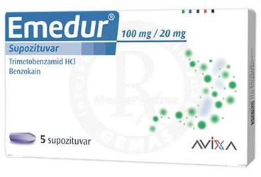 EMEDUR 100 MG/20 MG SUPOZİTUVAR, 5 ADET