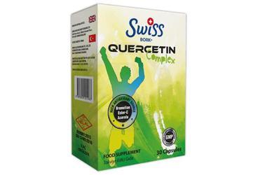 SWISS BORK QUERCETIN COMPLEX BROMELIAN, ESTER-C, ACEROLA ICEREN TAKVIYE EDICI GIDA 30 kapsül