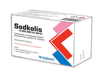 SODKOLİS 4.500.000 IU IM/IV ENJEKSİYONLUK VE İNHALASYONLUK ÇÖZELTİ HAZIRLAMAK İÇİN LİYOFİLİZE TOZ VE ÇÖZÜCÜ, 1 ADET