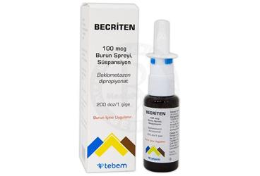 BECRİTEN 100 MCG BURUN SPREYİ, SÜSPANSİYON, 200 DOZ