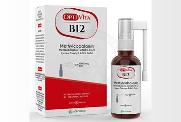 OPTIVITA B12 METHYLCOBALAMIN METILKOBALAMIN (VITAMIN B12) ICEREN TAKVIYE EDICI GIDA 10 ml şişe