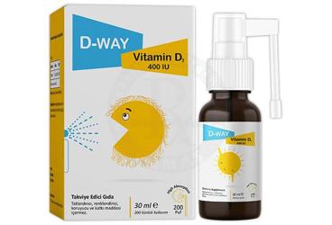D-WAY VITAMIN D3 SPREY 400 IU 30 ml şişe