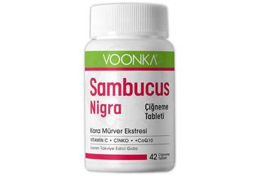 VOONKA SAMBUCUS NIGRA (KARA MURVER EKSTRESI), VIITAMIN C, CINKO, COQ10 (KOENZIM Q10) ICEREN TAKVIYE EDICI GIDA 42 tablet