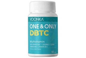 VOONKA ONE & ONLY DBTC MULTIVITAMIN ALFA LIPOIK ASIT, LIKOPEN, LUTEIN, VANADYUM, VITAMIN B12 ICEREN TAKVIYE EDICI GIDA 62 tablet