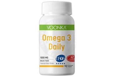 VOONKA OMEGA 3 DAILY OMEGA 3 ICEREN TAKVIYE EDICI GIDA 1000 mg 92 kapsül