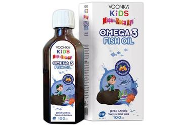 VOONKA KIDS MASA ILE KOCA AYI OMEGA 3 FISH OIL TAKVIYE EDICI GIDA 100 ml şişe
