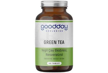 GOODDAY GREEN TEA, RESVERATROL ICEREN TAKVIYE EDICI GIDA 60 tablet